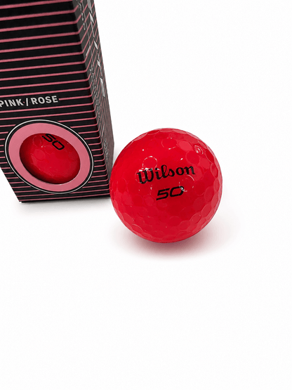 Wilson Staff Fifty Elite Golf Balls – 12 Pack - Pink Rose - Club Rehab