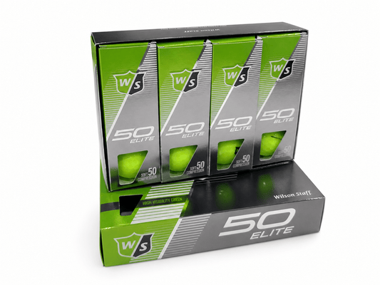 Wilson Staff Fifty Elite Golf Balls – 12 Pack - High-Visibility Green - Club Rehab