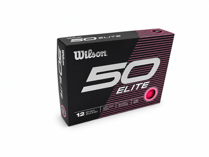 Wilson Staff Fifty Elite Golf Balls – 12 Pack - Pink Rose - Club Rehab