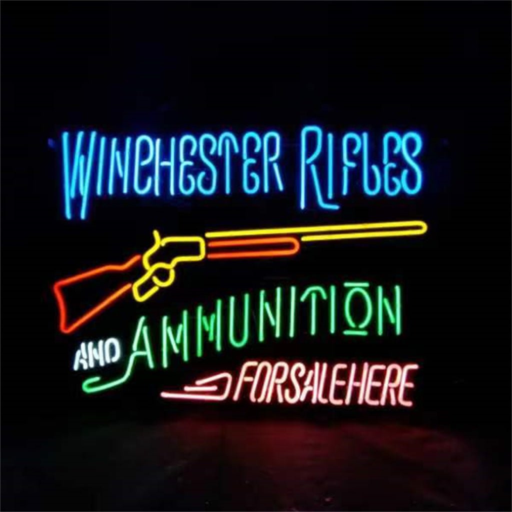 Winghester Rifles And Ammunition Neon Sign Light - Club Rehab
