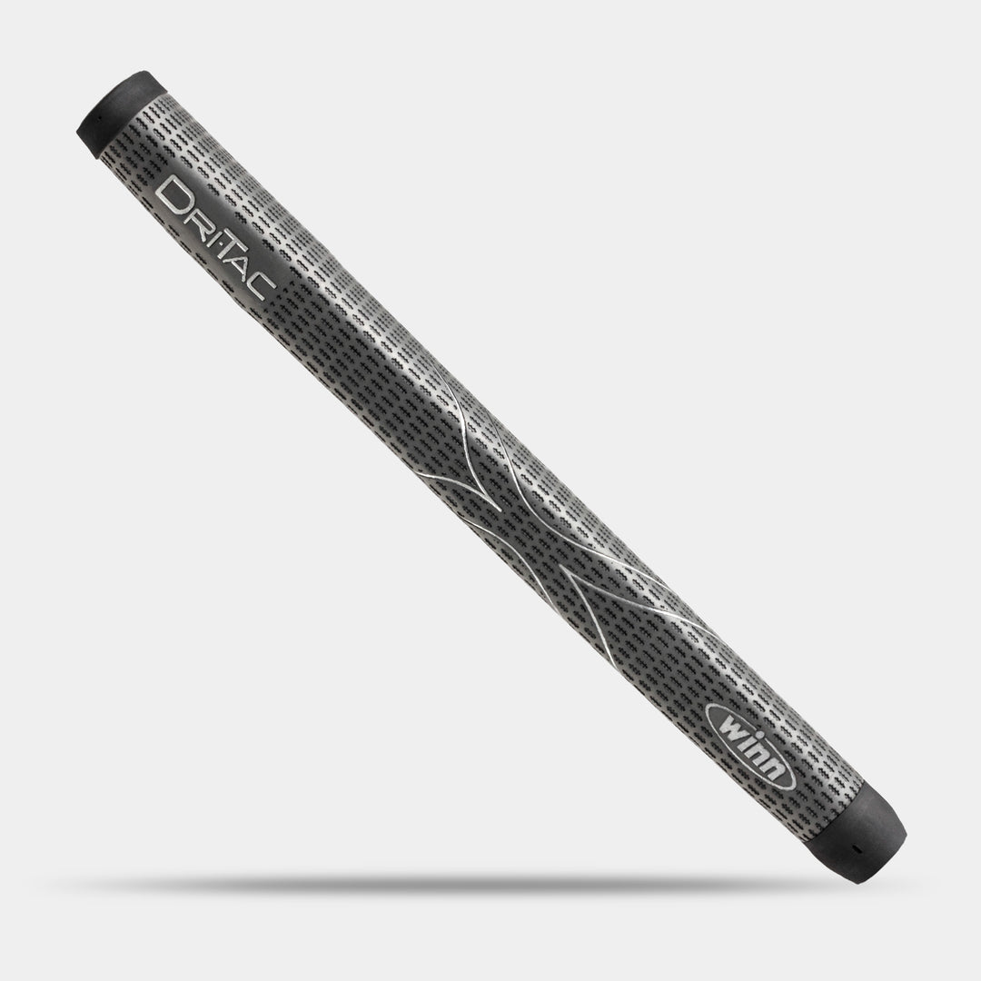 Golf club grip with 'Dri-Tac' and 'Wilt' branding on a light gray background