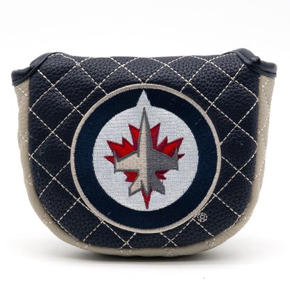 Winnipeg Jets solid mallet putter quilted golf headcover