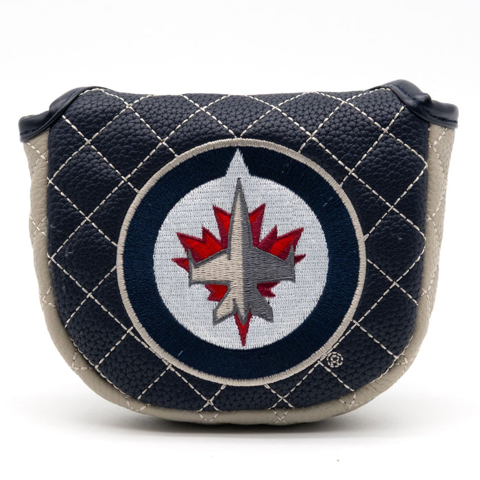 Winnipeg Jets solid mallet putter quilted golf headcover