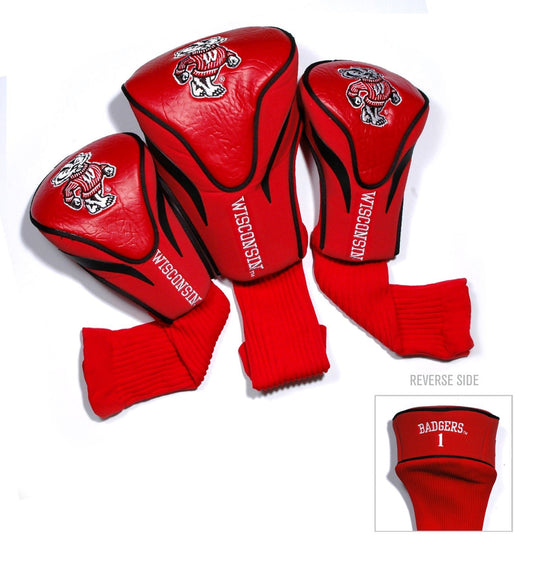 Wisconsin Badgers 3 Pack Contour Sock Headcovers - Club Rehab