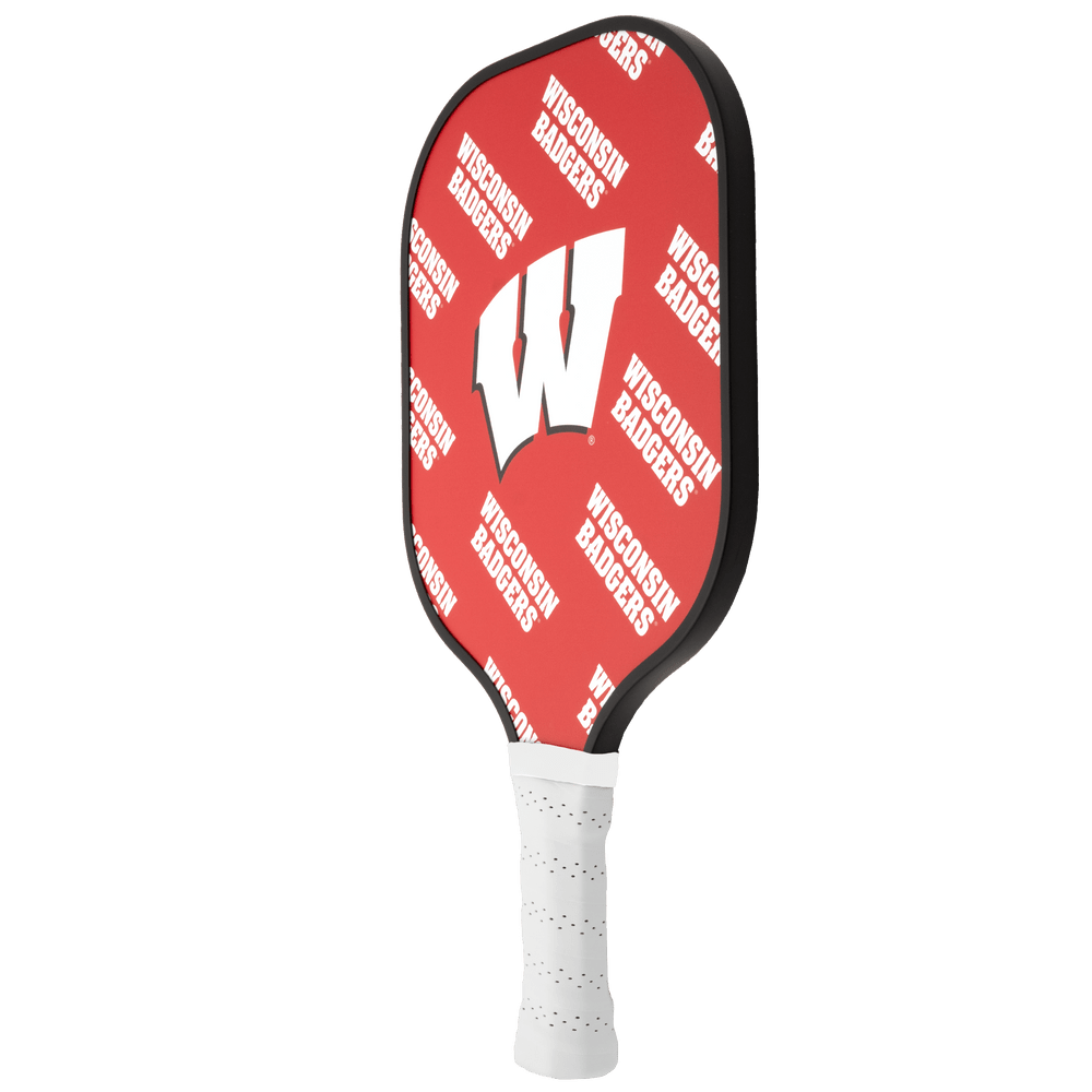 Wisconsin Badgers Pickleball Paddle | Carbon Fiber Face | 12mm Core - Club Rehab