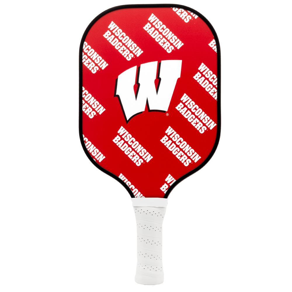 Wisconsin Badgers Pickleball Paddle | Carbon Fiber Face | 12mm Core - Club Rehab
