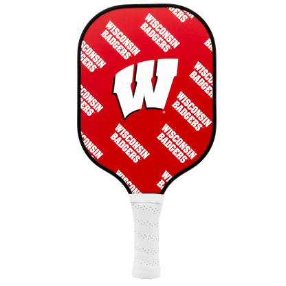 Wisconsin Badgers Pickleball Paddle | Carbon Fiber Face | 12mm Core - Club Rehab