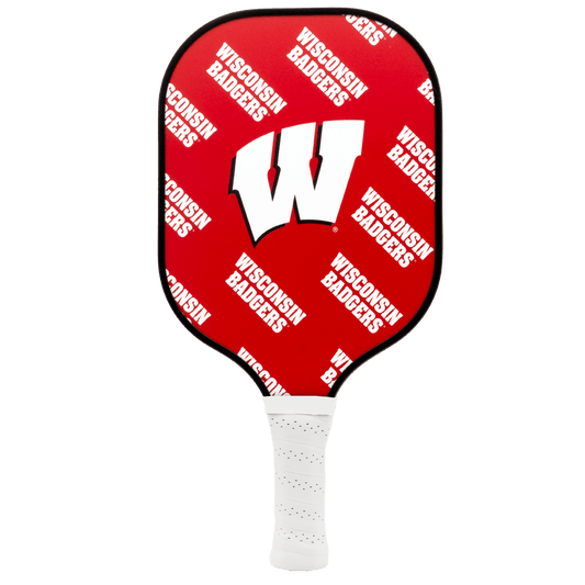 Wisconsin Badgers Pickleball Paddle | Carbon Fiber Face | 12mm Core - Club Rehab