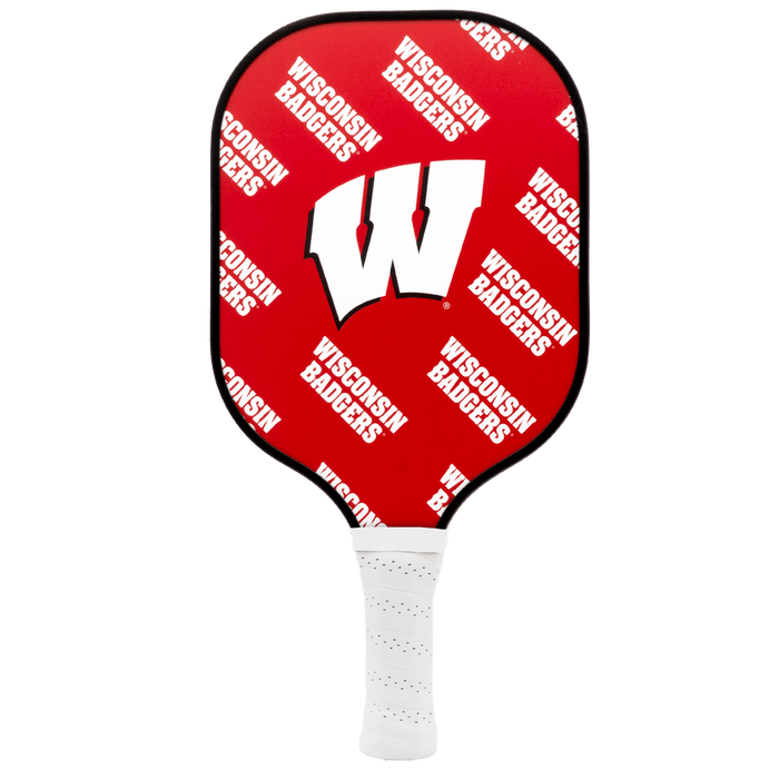 Wisconsin Badgers Pickleball Paddle | Carbon Fiber Face | 12mm Core - Club Rehab