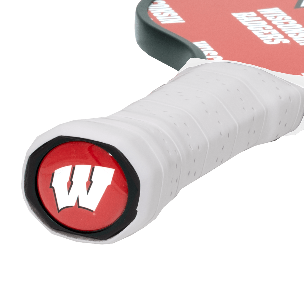 Wisconsin Badgers Pickleball Paddle | Carbon Fiber Face | 12mm Core - Club Rehab