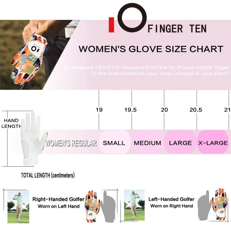 Women’s All - Weather Golf Glove with Ball Marker – Stylish Half - Finger Design - Purple S - Worn on Left Hand - Club Rehab