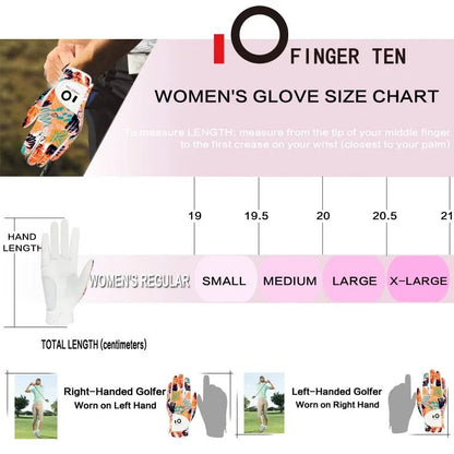 Women’s All - Weather Golf Glove with Ball Marker – Stylish Half - Finger Design - Purple S - Worn on Left Hand - Club Rehab