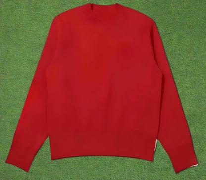 Women’s Round Neck Knit Golf Sweater – Tee - Time Chic - M Red - Club Rehab