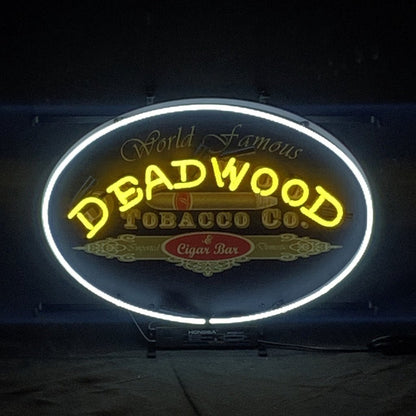 World Famous Deadwood Tobacco_Co. Cigar Neon Light Sign - Club Rehab