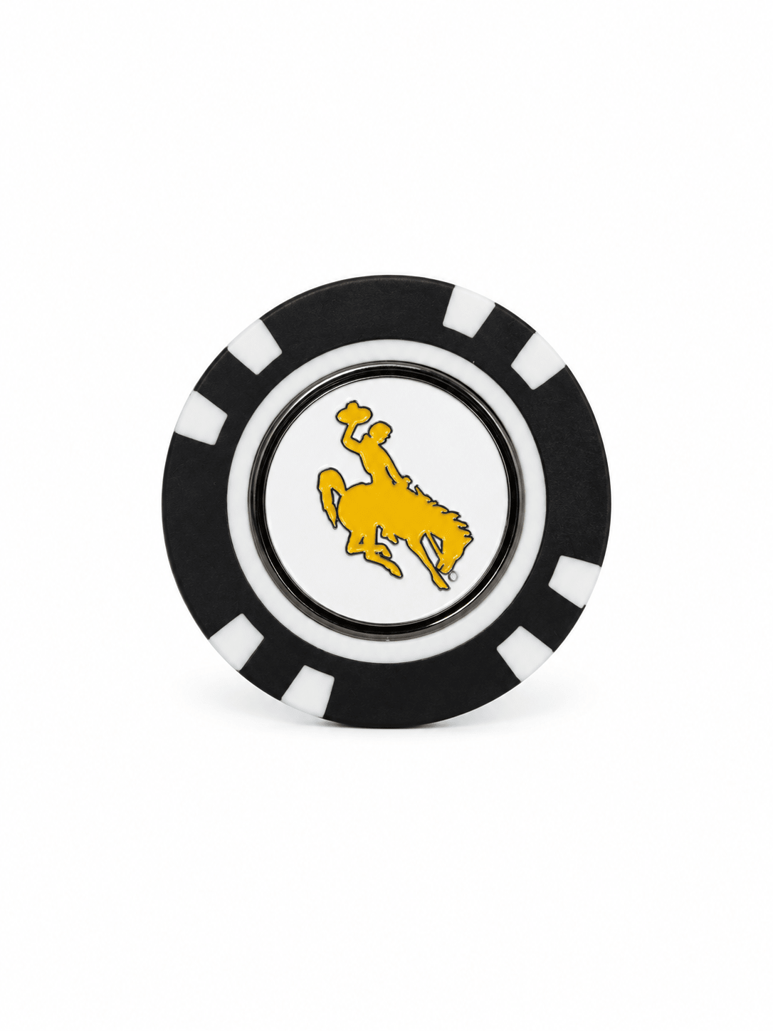 Wyoming Cowboys poker chip front on white background