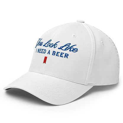 You Look Like I Need a Beer Embroidered Stretch Fit Golf Hat - S/M - Club Rehab