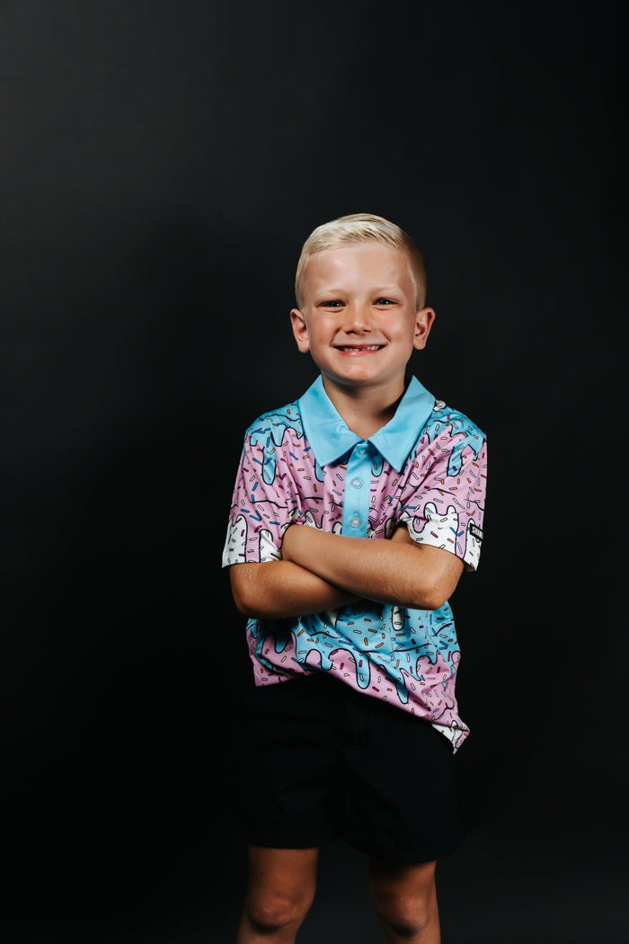 Youth Ice Cream Drip Polo - Youth Small - Club Rehab