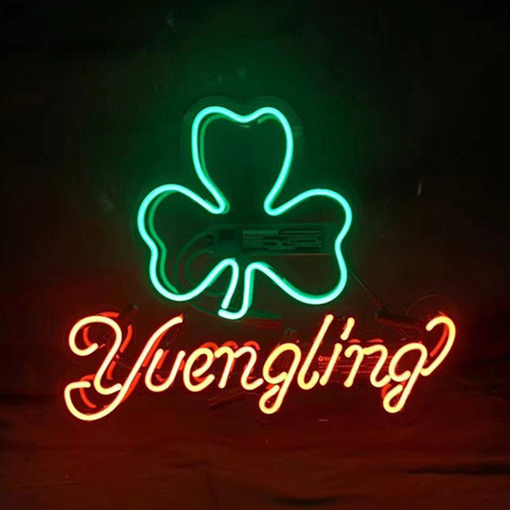 Yuengling Lager Clover Neon Light Sign - Club Rehab