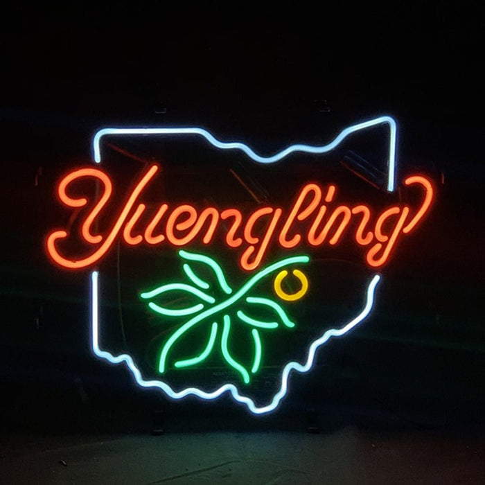 Yuengling Lager with Ohio Map Neon Sign Light - Club Rehab