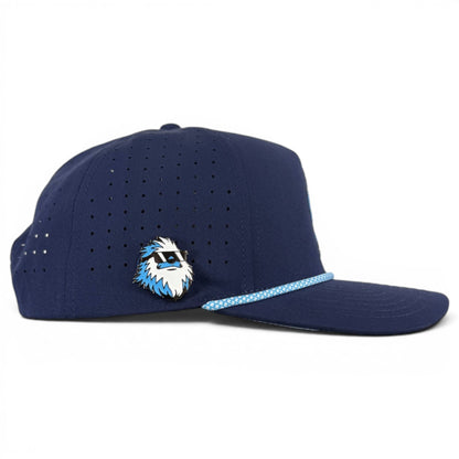 Zero Chill Yeti Golf Hat | Snapback Cap | Built-in Magnetic Ball Marker Holder + Marker Included | Adjustable Navy Abominable Snowman - Club Rehab