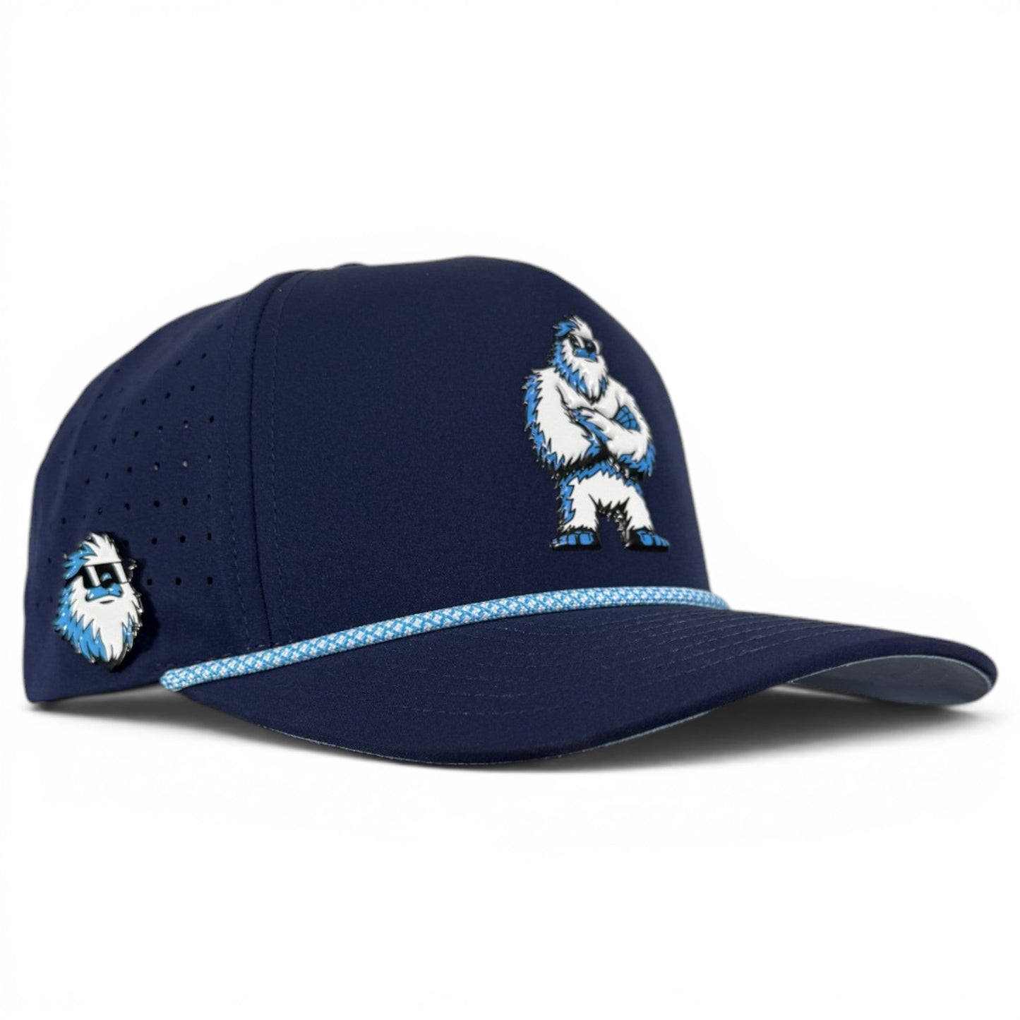 Zero Chill Yeti Golf Hat | Snapback Cap | Built-in Magnetic Ball Marker Holder + Marker Included | Adjustable Navy Abominable Snowman - Club Rehab