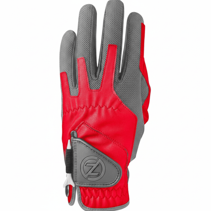 Zero Friction™ Men's Compression Golf Glove - Left Hand Red - New Color Style! - Club Rehab