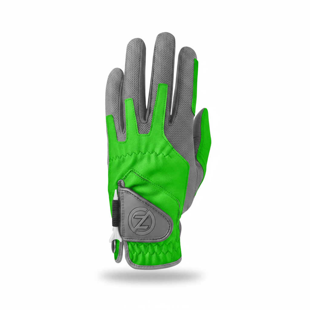 Zero Friction™ Men's Compression Golf Glove - Left Hand Lime Green - New Color Style! - Club Rehab
