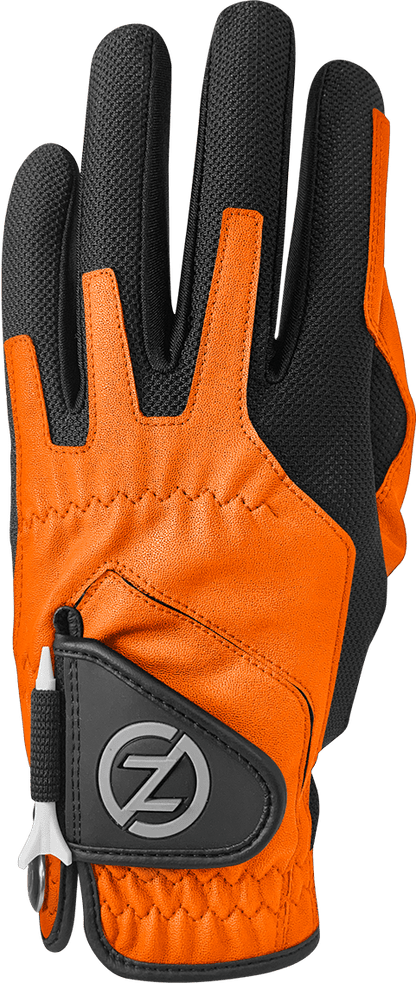 Zero Friction™ Men's Compression Golf Glove - Left Hand Orange - Club Rehab