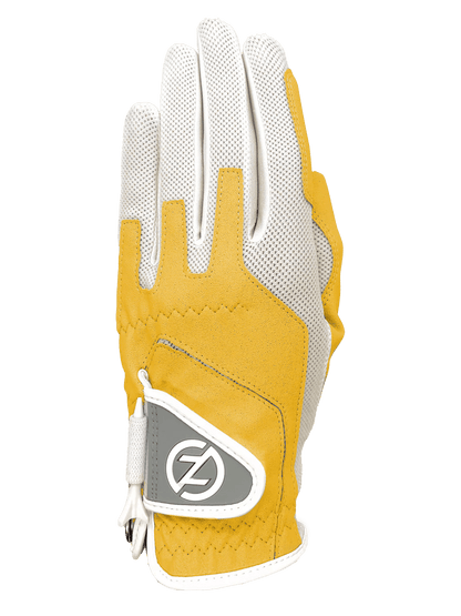 Zero Friction™ Women's Compression Golf Glove - Left Hand Yellow - Club Rehab