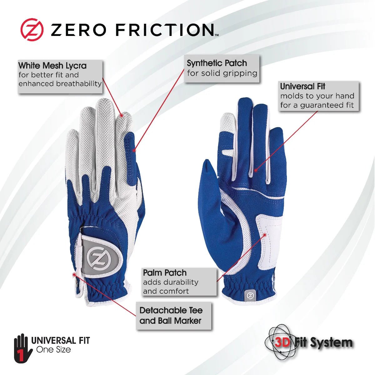Zero Friction™ Women's Compression Golf Glove - Left Hand Yellow - Club Rehab