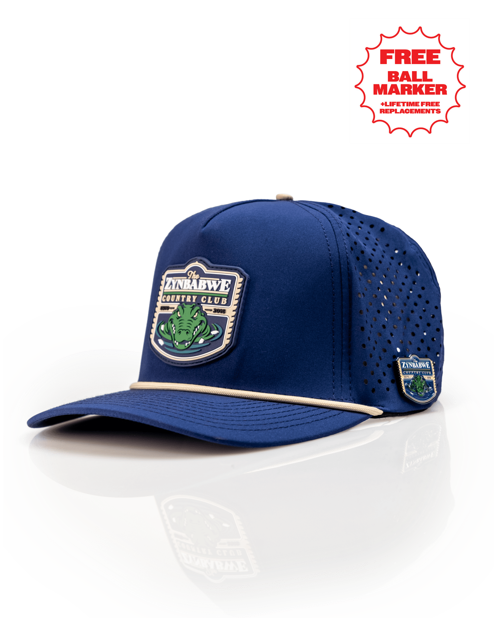 Zynbabwe Country Club Navy - Perforated Rope Hat - Club Rehab